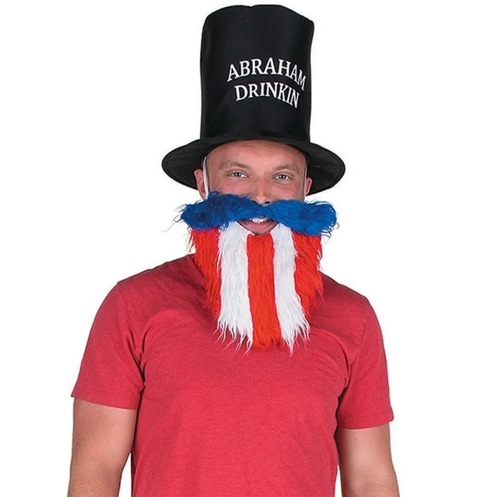 Halloween 4th of July Abraham Drinkin hat beard